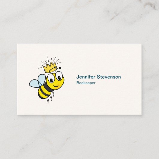 クイーンビーかわいいのまわりにと王冠 名刺 (正面)