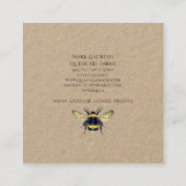 クイーンビーとクラウンファームまたはアピールクラフト スクエア名刺 (裏面)