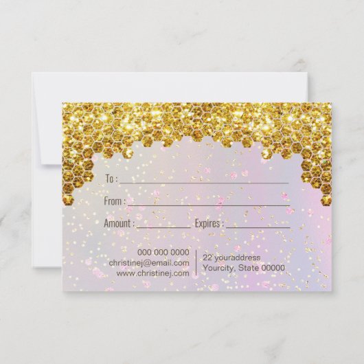 クイーンビーのギフト券 (裏面)