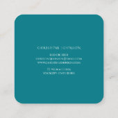 クイーンビーのロゴをターコイズアガテ スクエア名刺 (裏面)