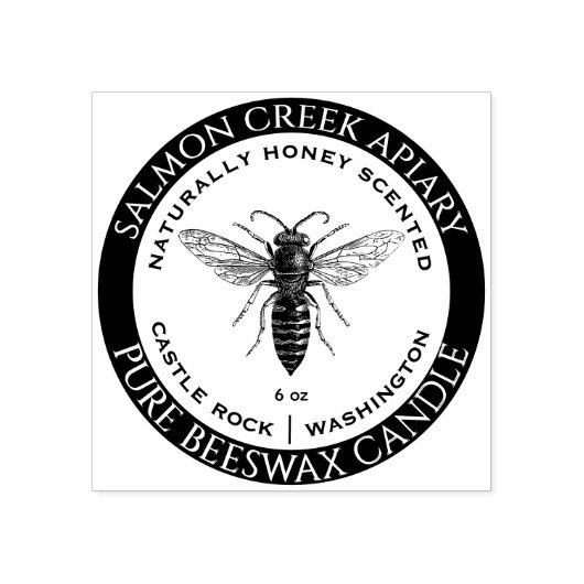 クイーンビーアピールビーカスタムズワックスキャンドルスタンプ ラバースタンプ (インプリント)