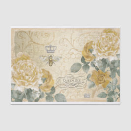 クイーンビーイエローローズウィズダマスクフローラ 薄葉紙