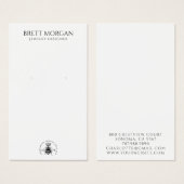 クイーンビーイヤリングジュエリー表示カード (正面&裏面)