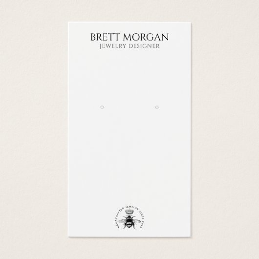 クイーンビーイヤリングジュエリー表示カード (正面)
