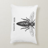 クイーンビーイラストレーションクラシックスケッチ アクセントクッション (裏面(縦))