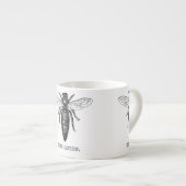 クイーンビーイラストレーションクラシックスケッチ エスプレッソカップ (正面右)