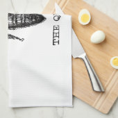 クイーンビーイラストレーションクラシックスケッチ キッチンタオル (四つ折り)