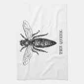 クイーンビーイラストレーションクラシックスケッチ キッチンタオル (縦)