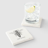 クイーンビーイラストレーションクラシックスケッチ ストーンコースター (横)