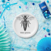 クイーンビーイラストレーションクラシックスケッチ ペーパープレート (パーティー)