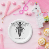 クイーンビーイラストレーションクラシックスケッチ ペーパープレート (パーティー)