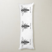 クイーンビーイラストレーションクラシックスケッチ ボディピロー (裏面 (縦))