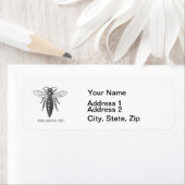 クイーンビーイラストレーション虫 ラベル (インサイチュ)