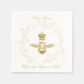 クイーンビーインアザフローラリース紙ナプキン スタンダードカクテルナプキン (正面)