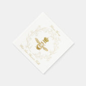 クイーンビーインアザフローラリース紙ナプキン スタンダードカクテルナプキン (角)