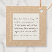 クイーンビーインクラフトハニカムジャガーネックラベル フェイバータグ (裏面)