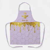 クイーンビーオンラベンダー薄紫エプロン エプロン (正面)