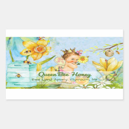 クイーンビーキャニングラベ 長方形シール