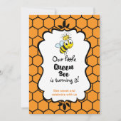 クイーンビーキュートのまわりにwithクラウン誕生日 招待状 (正面)