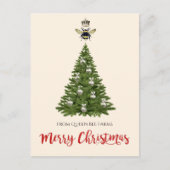 クイーンビークラウンアピールビーキーパービジネスホリデー シーズンポストカード (正面)