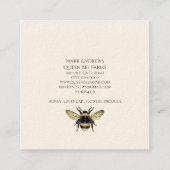 クイーンビークラウンアピールビーキーパーファームハニー スクエア名刺 (裏面)