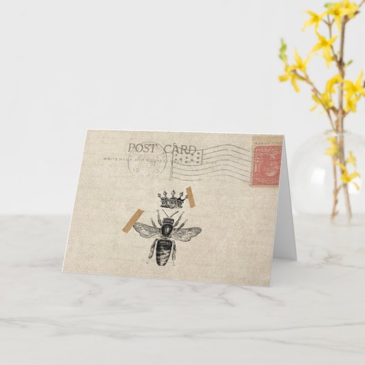 クイーンビーグリーティングカード カード (黄色い花)