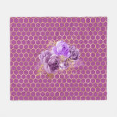 クイーンビーシリーズデザイン7 フリースブランケット (正面(横))