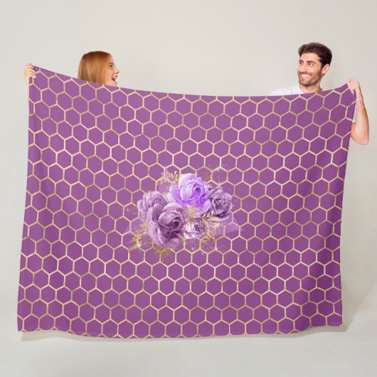 クイーンビーシリーズデザイン7 フリースブランケット (インサイチュ)