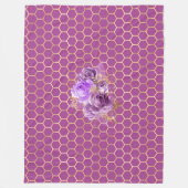 クイーンビーシリーズデザイン7 フリースブランケット (正面)