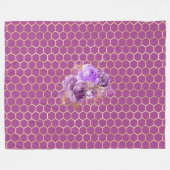 クイーンビーシリーズデザイン7 フリースブランケット (正面(横))