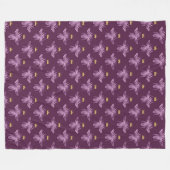 クイーンビーシリーズデザイン8 フリースブランケット (正面(横))