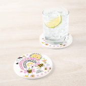 クイーンビーズキュートBFF、ベビーガール、ギフトピガーリーンク コースター (側面)