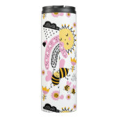 クイーンビーズキュートBFF、ベビーガール、ギフトピガーリーンク タンブラー (裏面)