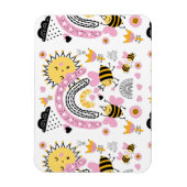 クイーンビーズキュートBFF、ベビーガール、ギフトピガーリーンク マグネット (縦)