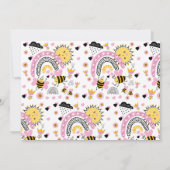 クイーンビーズキュートBFF、ベビーガール、ギフトピガーリーンク 招待状 (裏面)