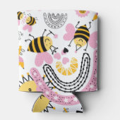 クイーンビーズキュートBFF、ベビーガール、ギフトピガーリーンク 缶クーラー (裏面)