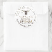 クイーンビーズワックスリップバームラベルハニカム ラウンドシール (バッグ)