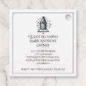 クイーンビーハイブビーキーパーハニープロダクツラベル フェイバータグ (裏面)