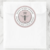 クイーンビーハニークラウン点々のあるリース縁ど ラウンドシール (バッグ)