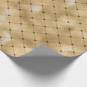 クイーンビーハニーコームセピアブラック金ゴールドスクエア ラッピングペーパー (角)