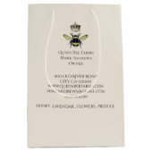 クイーンビーハニーファームと製品 ミディアムペーパーバッグ (正面)