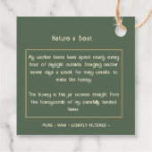 クイーンビーハニー金ゴールドヴィンテージビーラベルラベル フェイバータグ (裏面)