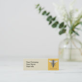 クイーンビーバグ昆虫アンティークイラストレーション スキニー名刺 (スタンド正面)