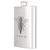 クイーンビーバグ昆虫アンティークイラストレーション フラスク (左)
