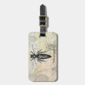 クイーンビーバグ昆虫アンティークイラストレーション ラゲッジタグ (正面縦)