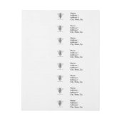 クイーンビーバグ昆虫アンティークイラストレーション ラップアラウンド宛名ラベル (シート)