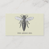 クイーンビーバグ昆虫アンティークイラストレーション 名刺 (裏面)