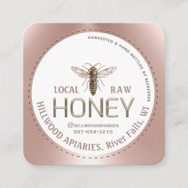 クイーンビーバラ金ゴールド養蜂家養蜂場 スクエア名刺