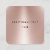 クイーンビーバラ金ゴールド養蜂家養蜂場 スクエア名刺 (裏面)