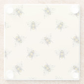 クイーンビーパターン ガラスコースター (裏面)